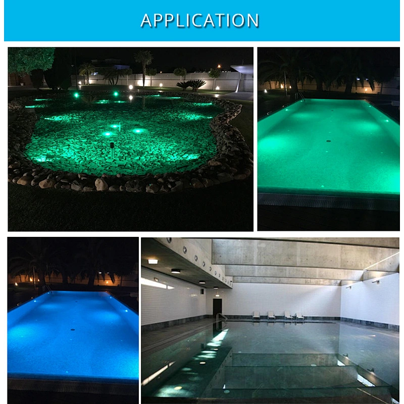 Super Slim DIY Wireless 12V 24V Resin filled Surface mounted IP68 dimmable pool lights led underwater