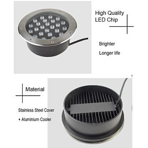Shenzhen Factory Outdoor Waterproof IP67 LED Decking Garden Inground Buried 24W 24V LED Underground Light