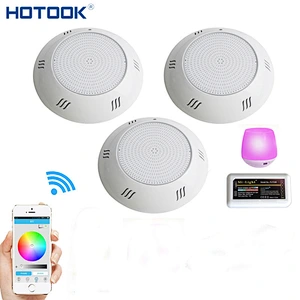 Mobile App control  18W IP68 rgb rgbw wifi controller resin filled LED Swimming pool lights