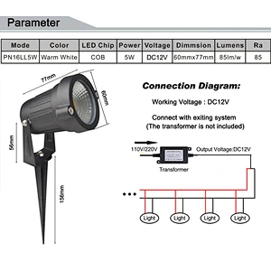 5W 7W 10W RGB RGBW Warm white 12V 24V Outdoor Waterproof Led Spike Light