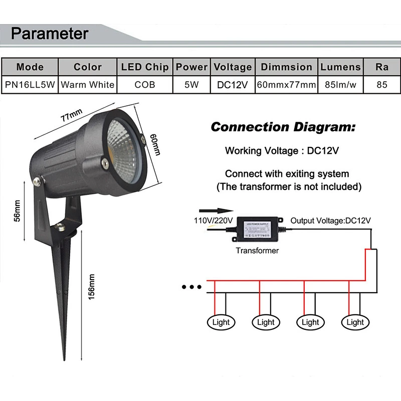 5W 7W 10W RGB RGBW Warm white 12V 24V Outdoor Waterproof Led Spike Light