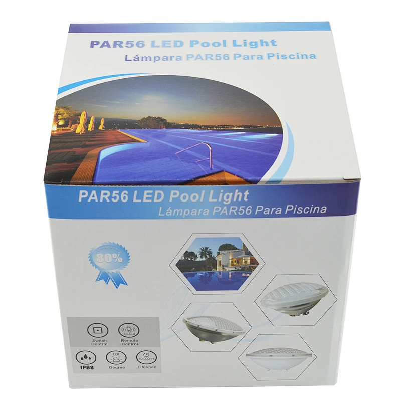 Free shipping Par56 18W RGB remote control led pool lights