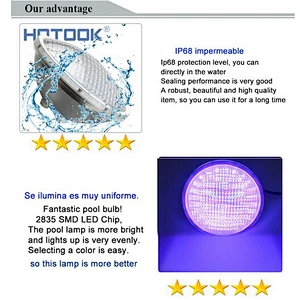 36W RGB Wireless IP68 led lampara para piscina stainless steel pool light