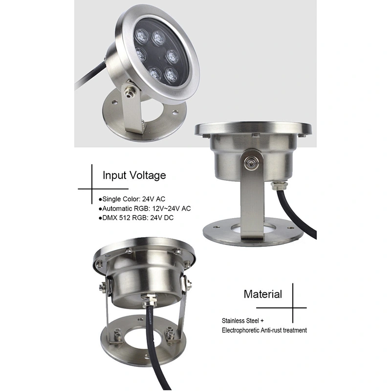 HOTOOK Premium Product 12W IP68 Stainless Steel Pool luces led sumergibles
