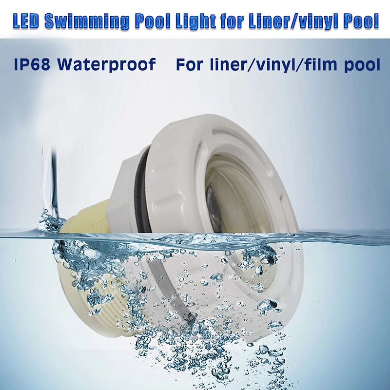 HOTOOK 2-Inch Embedded 3W 3*1W Automatic RGB LED Pool Light for Liner Pools