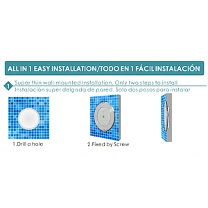 HOTOOK Patented World No.1 Thin All in one Replacement IP68 Stainless steel 316 LED Pool light