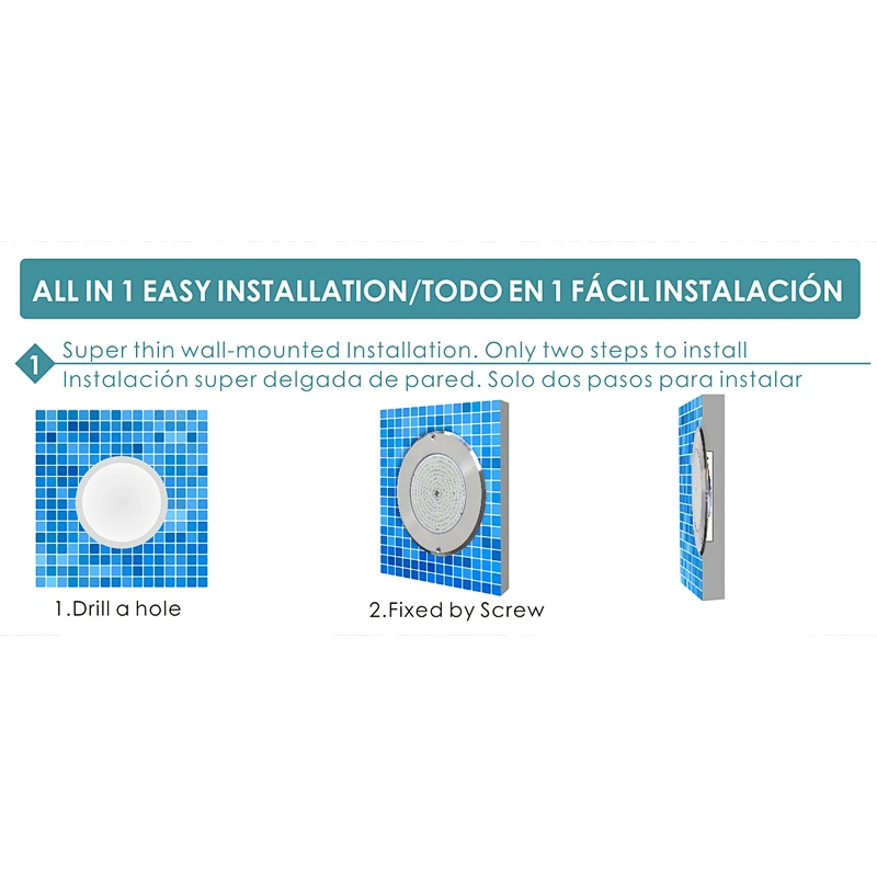 HOTOOK Patented World No.1 Thin All in one Replacement IP68 Stainless steel 316 LED Pool light