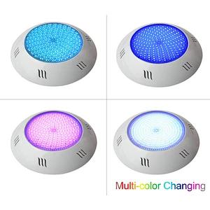 Free shipping Ultra flat 12V Salt water Nicheless RGB Remote control IP68 swimming pool led light