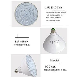 Par 56 E26 120V 12V DMX Submersible Fountain Bulb Waterproof LED underwater light led swimming pool par 56 led conversion kit
