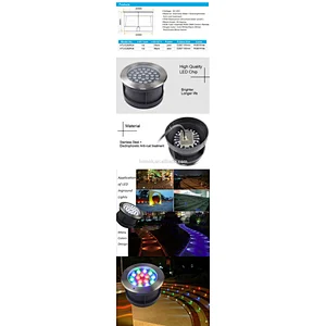5 Year warranty Stainless Steel Cover Trees flag lights blue IP67 IP68 Landscape led inground uplight
