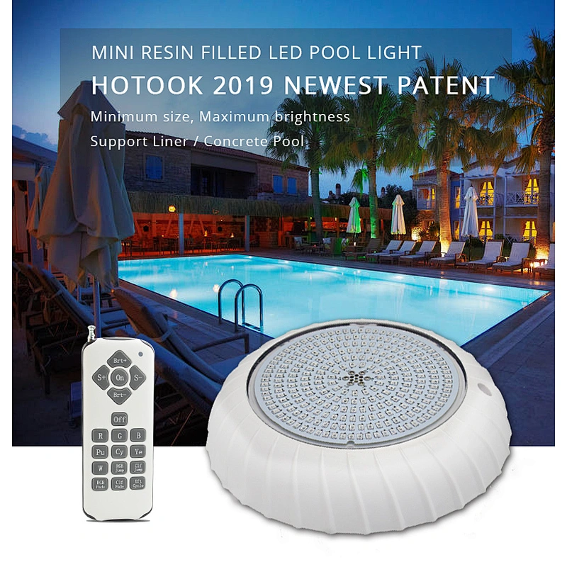 Super Slim DIY Wireless 12V 24V Resin filled Surface mounted IP68 dimmable pool lights led underwater