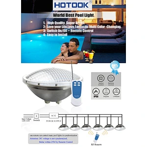 36W RGB Wireless IP68 led lampara para piscina stainless steel pool light