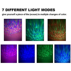 Free Ship USB operated indoor lighting magic colour night light Music Player led ocean waves light projector for wedding gifts