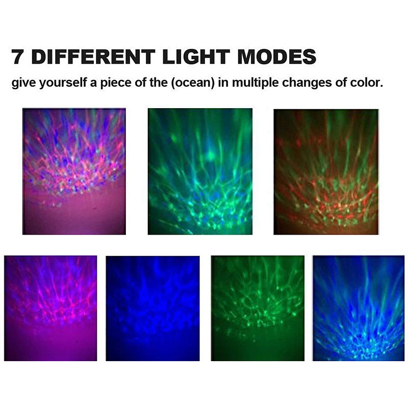 Free Ship USB operated indoor lighting magic colour night light Music Player led ocean waves light projector for wedding gifts