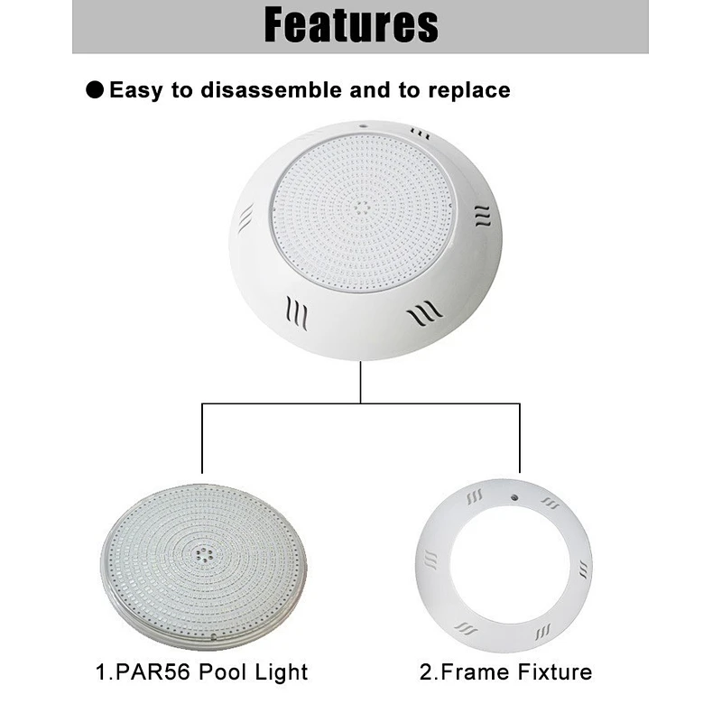 Free shipping Ultra flat 12V Salt water Nicheless RGB Remote control IP68 swimming pool led light