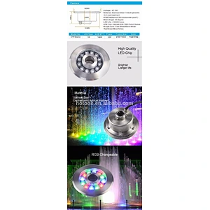 Waterfall DMX512 24V IP68 Waterproof 12W LED Underwater Fountain Light