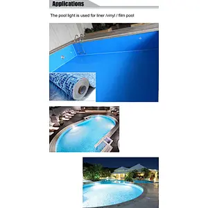 HOTOOK 2-Inch Embedded 3W 3*1W Automatic RGB LED Pool Light for Liner Pools