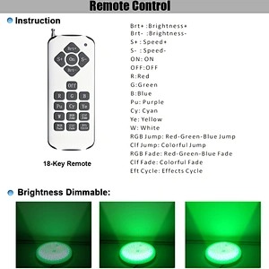 Resin filled Par56 submersible RGB White led pool lights Replacable underwater light lamp