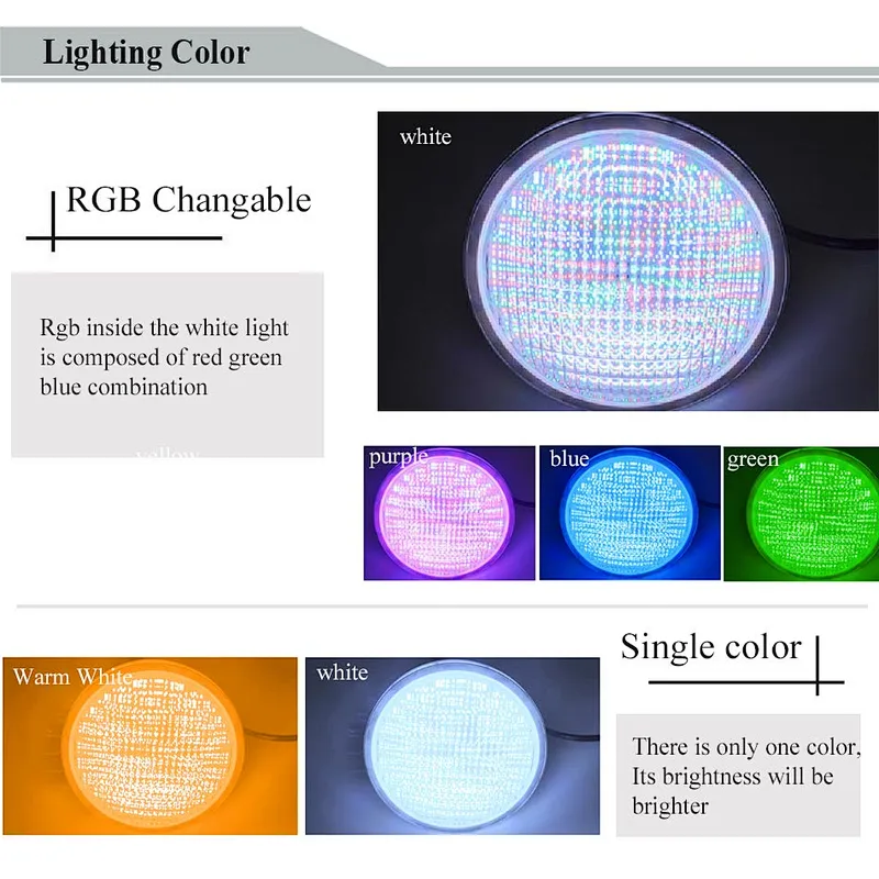 Wholesale  35W Par56 DIY 12V Waterproof light swimming pool led with Niche for vinyl liners pools