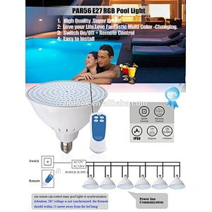 Par 56 E26 120V 12V DMX Submersible Fountain Bulb Waterproof LED underwater light led swimming pool par 56 led conversion kit