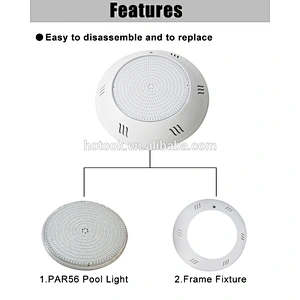 HOTOOK Resin filled 18W Par 56 IP68 12V underwater lamp RGB Par56 led swimming pool light
