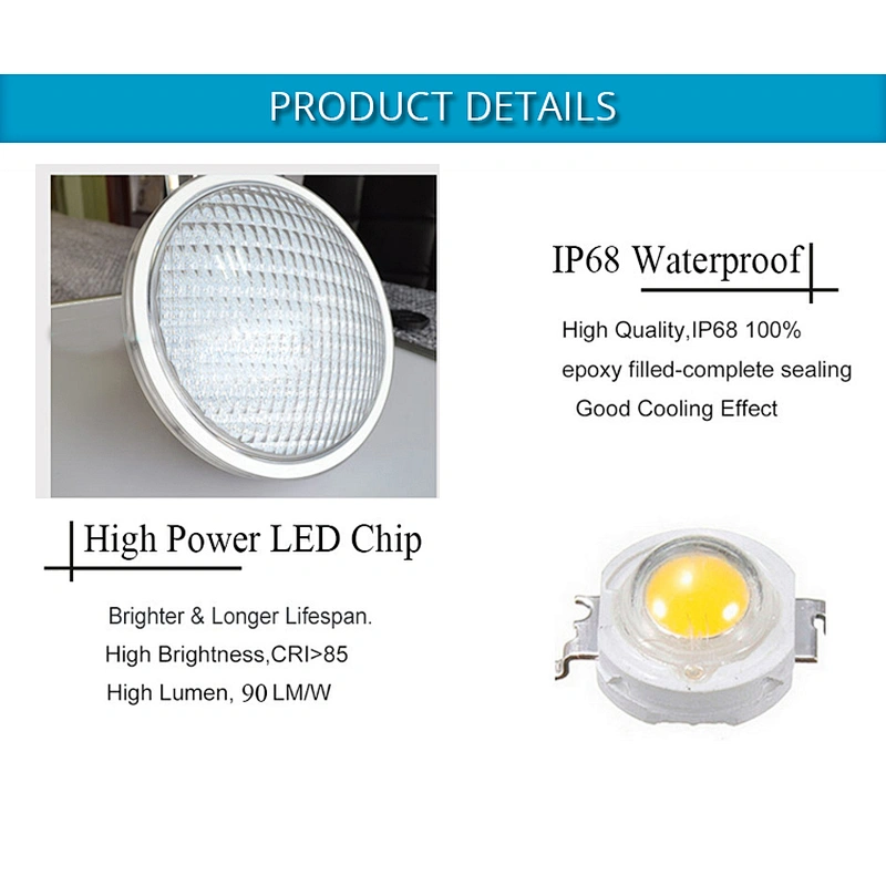 High Power 12VAC/DC 9W 12W 18W 27W 36W 54W PAR56 RGB LED Underwater Light