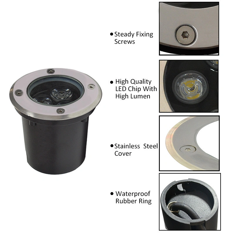 OEM Recessed AC DC 12V 24V Warm White Low Voltage Landscape Lighting IP65 Outdoor Deck  LED Inground Lighting