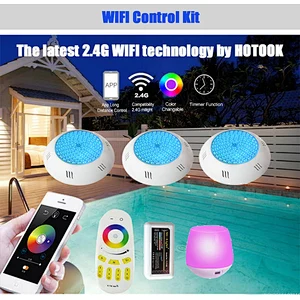 China Factory IP68 Underwater Lights 2.4G Light Pool Kit Foco Resin Filled RGB RGBW Wifi RF Wireless LED Pool Lights