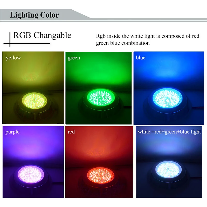 Salt sea water stainless steel 45w rgb 50w 12w smd2835 wall mounted swimming pool underwater light led