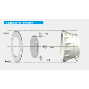 Pentail Haywerd Super slim 50 ft cable rgb 54w ss316 underwater light ip68 led swimming pool lighting