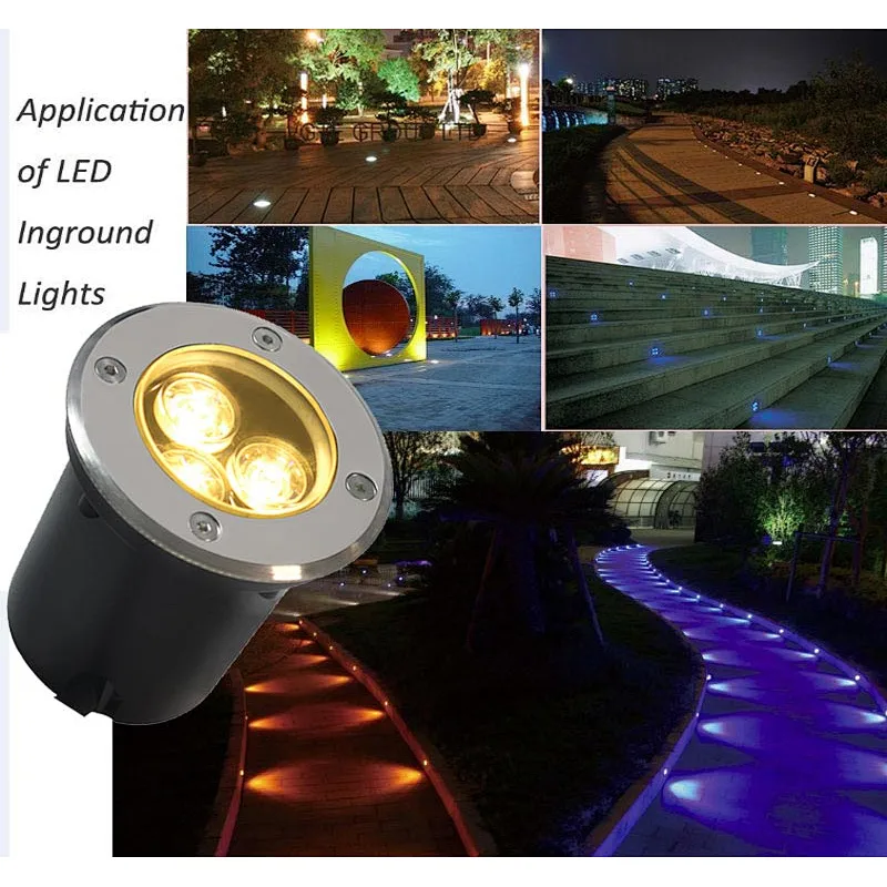 OEM Recessed AC DC 12V 24V Warm White Low Voltage Landscape Lighting IP65 Outdoor Deck  LED Inground Lighting