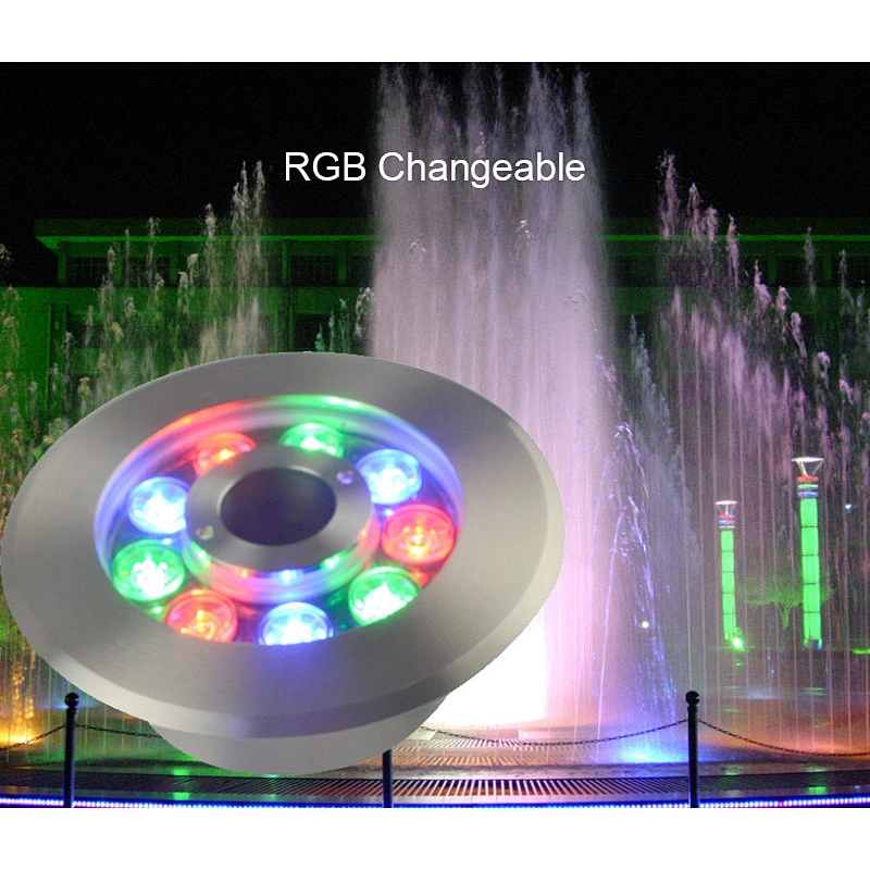 OEM IP68 6W AC/DC 12/24V Underwater Waterproof Stainless Steel LED Fountain Light
