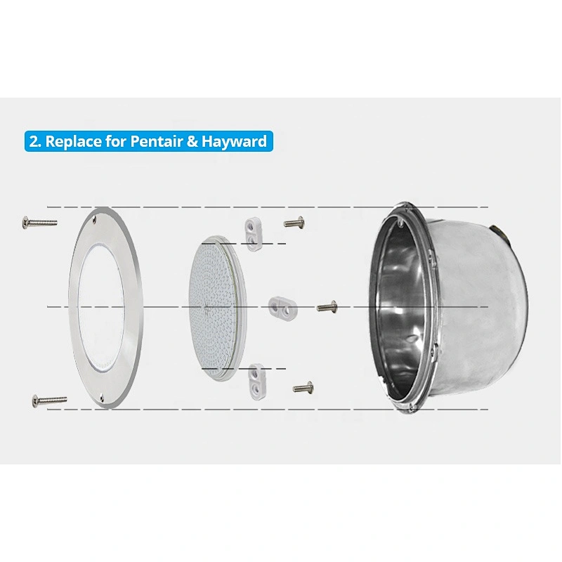 2020 Universal resin filled stainless steel RGB 12V IP68 Pentair Hayward underwater bulbs led swimming pool light