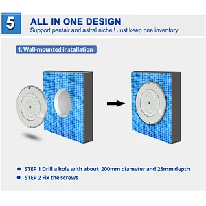 2020 Newest Model Stainless Steel 316 Resin Filled IP68 12V RGB LED Swimming Pool Light