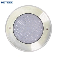 HOTOOK PATENTED 7.5mm DC12V RGB Wireless Stainless steel 316L Submersible Super Slim flat Panel LED Swimming Pool Light