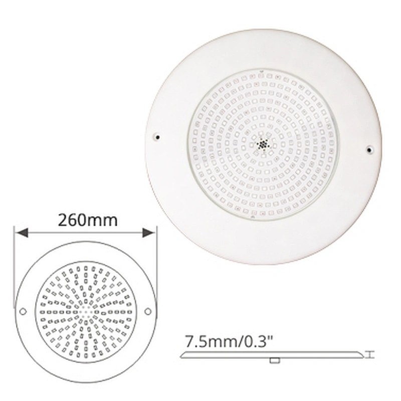 HOTOOK PATENTED 260mm 160mm 100mm 7.5mm Wireless Control PC Super Slim Flat Panel LED swimming pool led underwater light