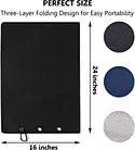 OEM premium logo customized microfiber waffle golf towel with clips 16*24 inches