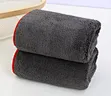 embroidery microfibe cleaning cloth dual layers coral fleece towel 16* 16 inches
