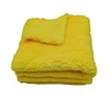 high quality edgeless 500gsm coral fleece plush towel car detailing cloth 40*40cm