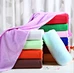 Microfiber weft brushed bath towel