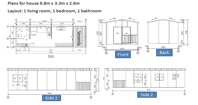 drawing of granny flat