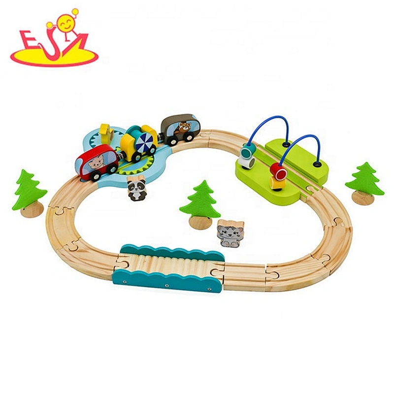 Ready To Ship educational wooden toy train set for kids W04C179