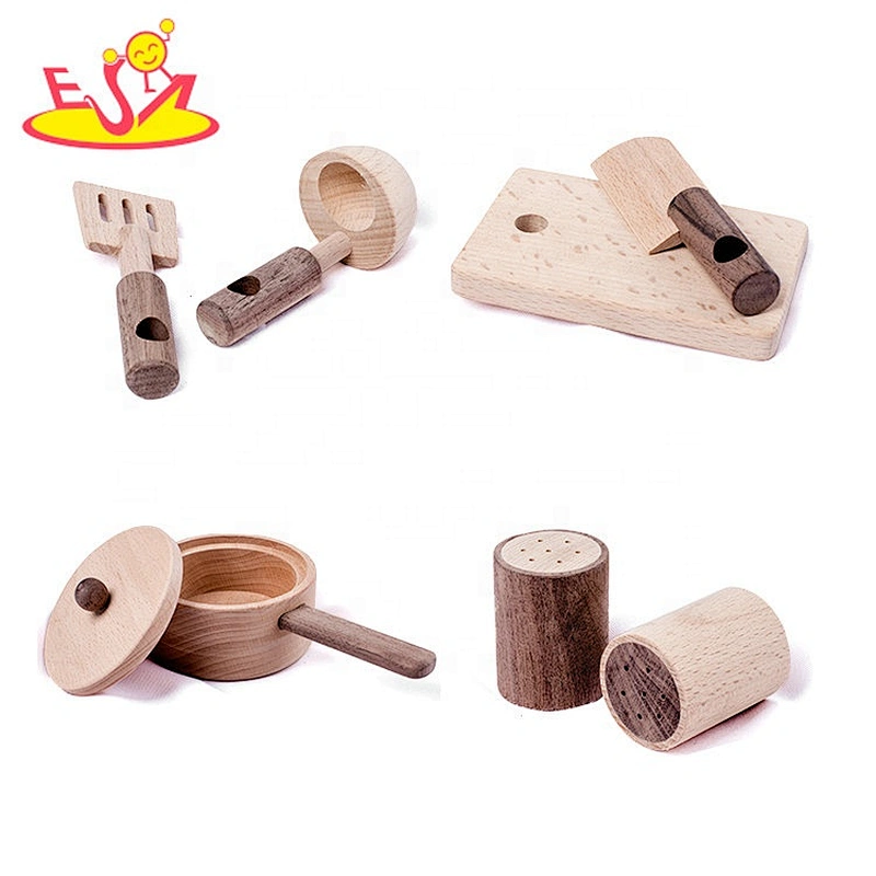 2019 New arrival kids mini wooden real cooking toys for pretend W10C465