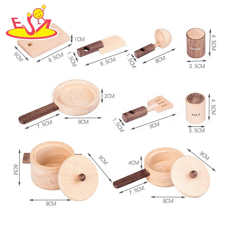 2019 New arrival kids mini wooden real cooking toys for pretend W10C465