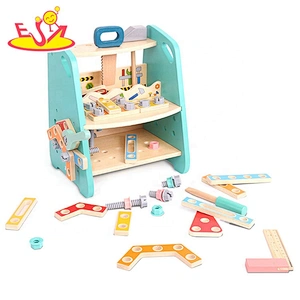 New hottest kids wooden toy workbench for pretend play W03D120