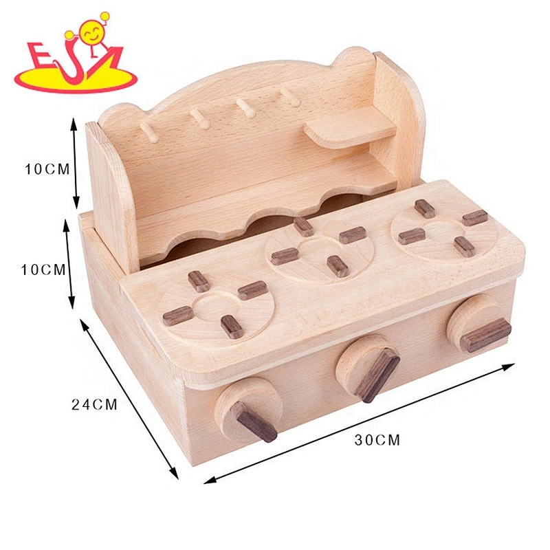 2019 New arrival kids mini wooden real cooking toys for pretend W10C465
