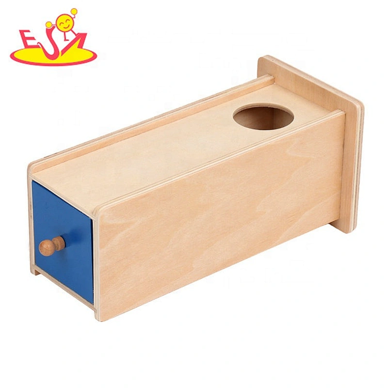 New fashion Montessori wooden object permanence box with ball W12F097
