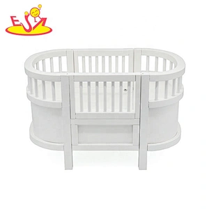 Pretend play miniature doll bed wooden furniture foys for kids W06B094