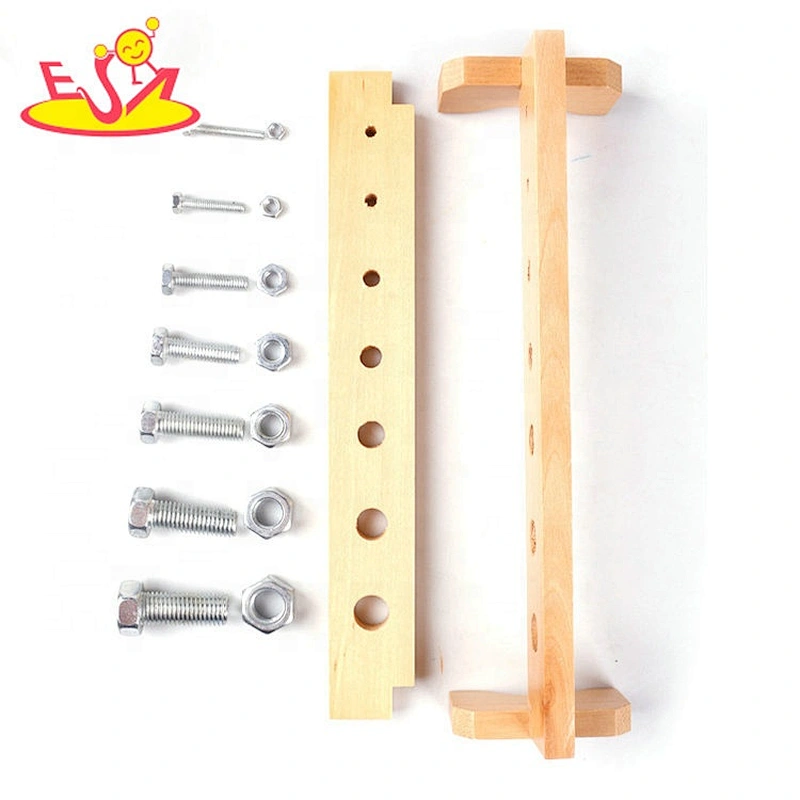 Top fashion school aids wooden montessori screw board for children W12F105