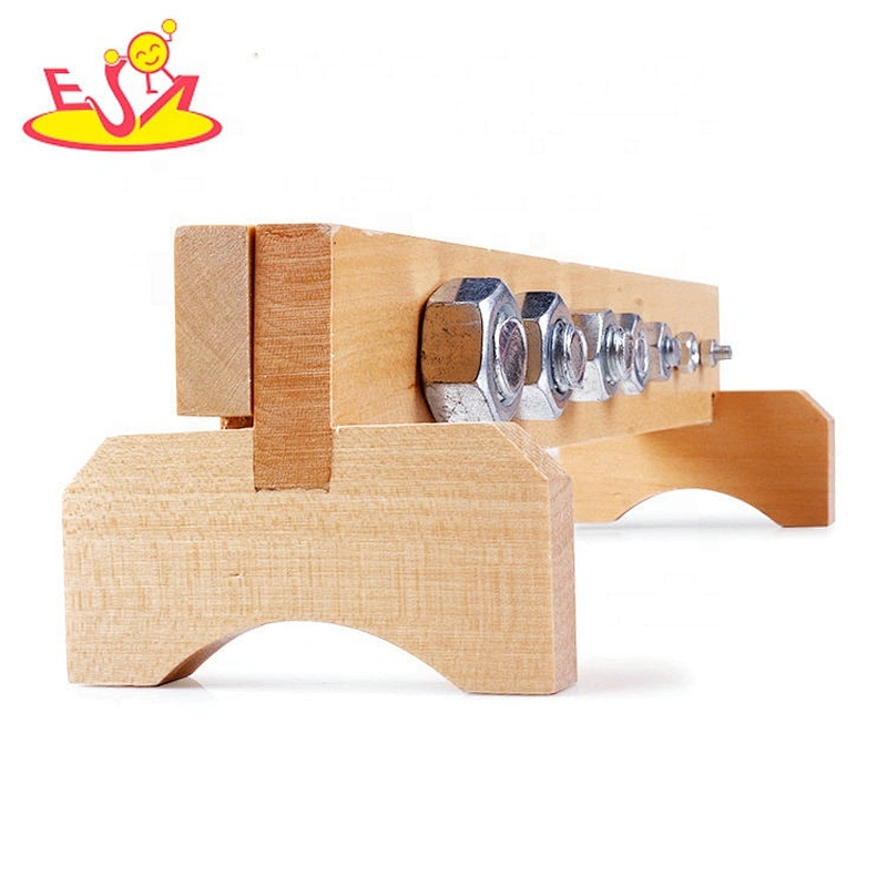 Top fashion school aids wooden montessori screw board for children W12F105